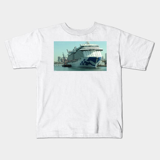 Cruise ship Kids T-Shirt by Laybov